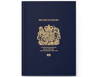 UK Passport Hardcover Matte Journal