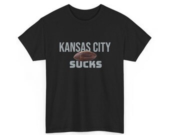 Kansas City Sucks Football T-Shirt in Raider Colors
