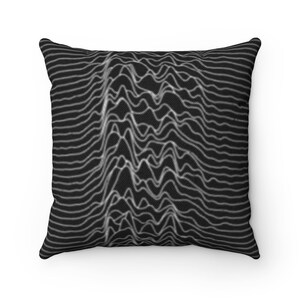 Radio wellen aus Pulsar Polyester Quadrat Kissen
