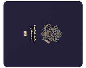 Mouse Pad Featuring The United States Passport Cover Art