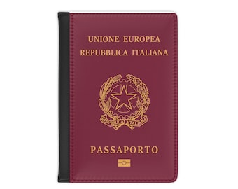 Passport Cover - Italy - Italian RFID Faux Leather Passport Protector Cover