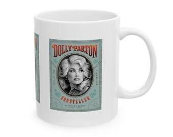 Vintage Dolly Portrait Mug | Retro Poster Coffee Mug