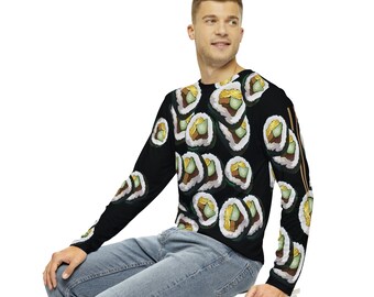 Sushi Men's Long Sleeve All-Over Print Shirt