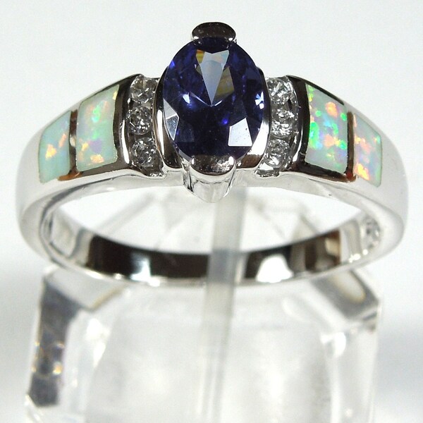 White Opal Ring - Etsy