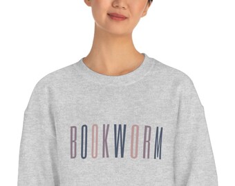 Bookworm Crewneck Sweatshirt, Bookish Shirt, Gift for Book Lover, Literary Shirt, Book Nerd, Librarian Teacher, Book Lover Shirt Sweatshirt