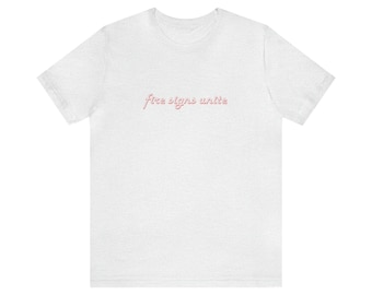 Zodiac Fire Signs Unite camiseta de manga corta, camiseta de cumpleaños, regalo para ella, signo del zodiaco, Aries Leo Sagitario, camiseta de astrología, camiseta del horóscopo