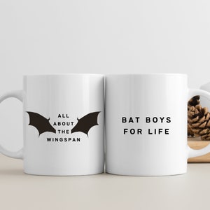 ACOTAR Mug, All About The Wingspan - Bat Boys For Life Ceramic Mug, Fun Mugs, ACOTAR, Rhysand Cassian Azriel, acotar merch, Bookish Gift