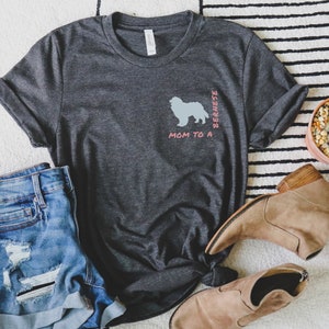 Mom To A Bernese Short Sleeve Tee, Dog Shirt, Dog Mom Shirt, Pet Owner Shirt, Dog Lover Gift, Gift for Her, Bernese Mountain Dog Shirt
