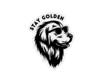 Stay Golden Sticker | Golden Retriever Sticker | Laptop Sticker | Water Bottle Sticker | Dog Lover Gift | Dog Sticker | Planner Sticker