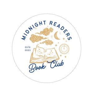Midnight Readers Book Club Sticker | Cute Sticker | Laptop Sticker | Kindle Stickers | Bookish Stickers | Book Lover Gifts | Adult Sticker