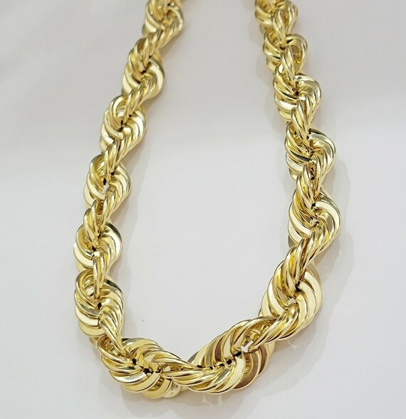 Real 10K Yellow Gold Rope Chain 
