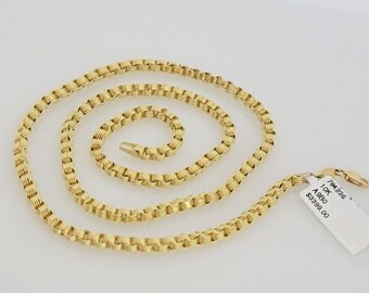 Real 14K Gold Cuban Curb Link Necklace Chain 11mm 22-3014kt Yellow Gold,SOLID 28 inch