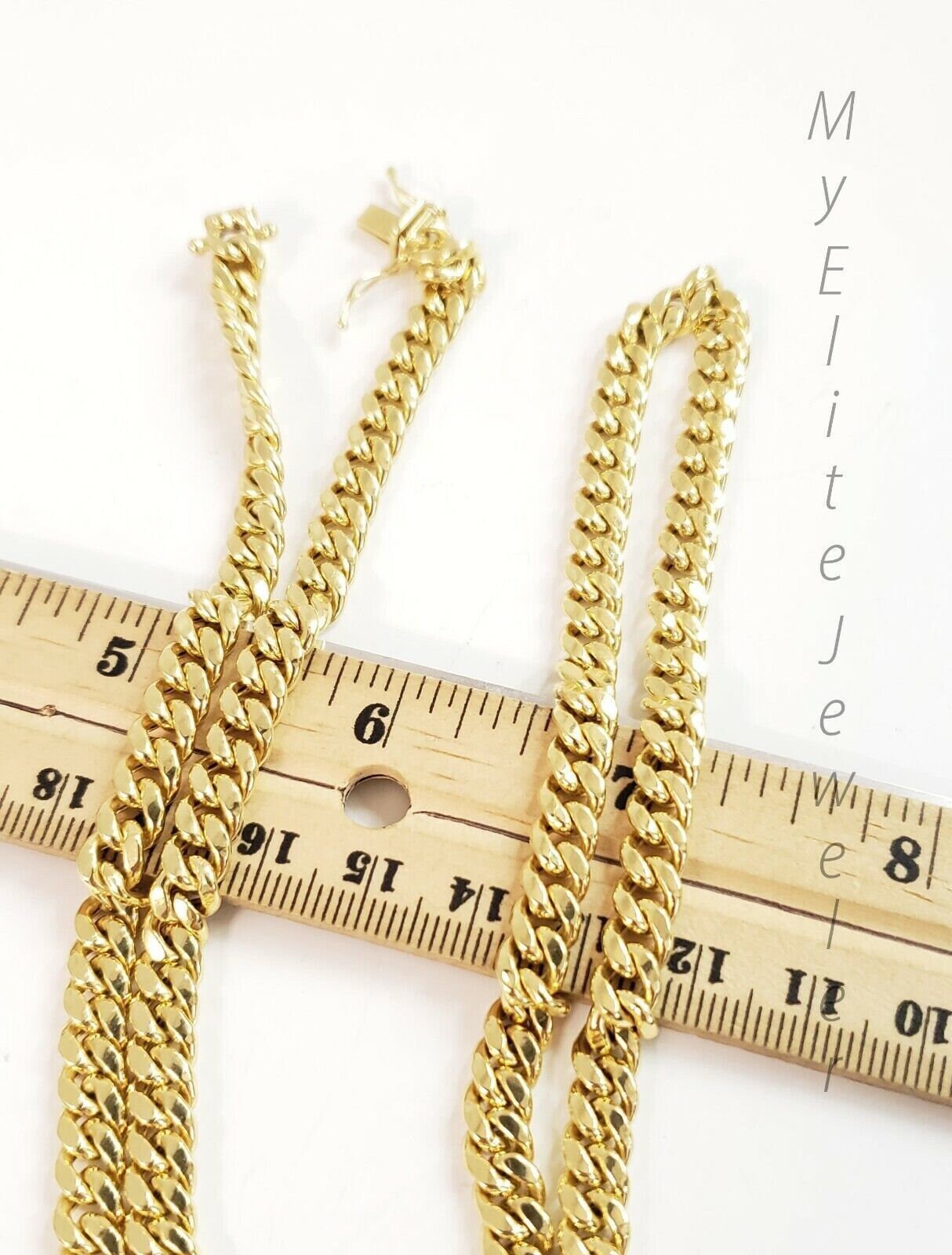 10k Yellow Gold Miami Cuban Link Chain Necklace 6mm 26