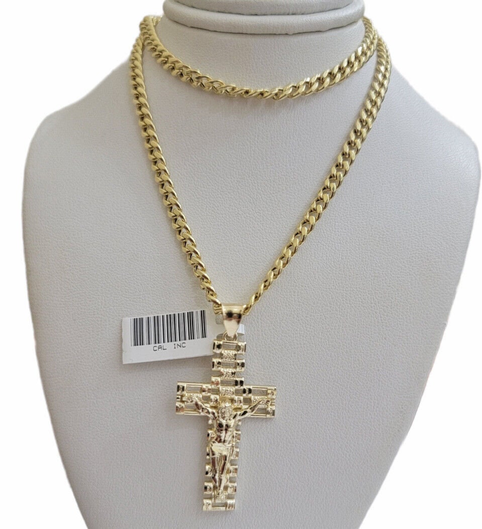 Halsketten Für Herren Gold 10K Gelbgold Halskette Miami Cuban Link – 3 Mm Stark, Echte Kubaner-Kette, Mit Krebsverschluss, Alle Größen Cuban Link Halskette 10K Gold