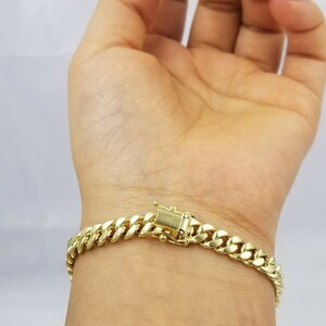 10K Gold Miami Cuban Bracelet, 6mm Yellow Gold Strong Links