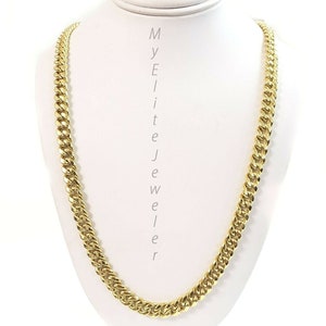 real 10k gold 6mm miami cuban chain necklace 24" link box lock 10kt yellow gold