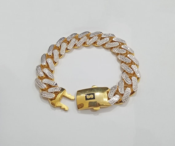 10K Yellow Gold Solid Miami Cuban Link Bracelet 8.5 Inches 7mm 66414: buy  online in NYC. Best price at TRAXNYC.