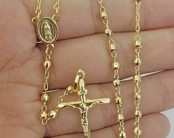 Gold Rosary Necklace - Etsy