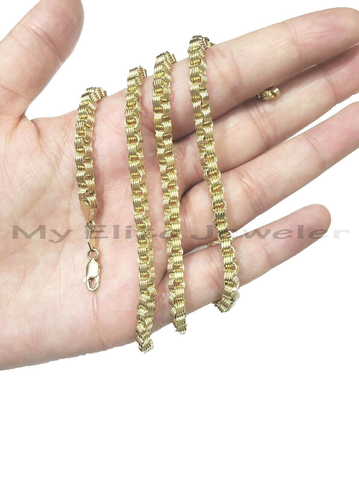 10K Rose Gold Chain - Solid Figaro Chain 30 Inches / 2 Mm / Yellow
