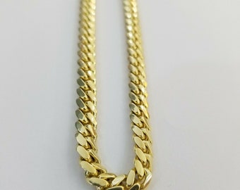 Real 14K Gold Miami Cuban Solid Links 
