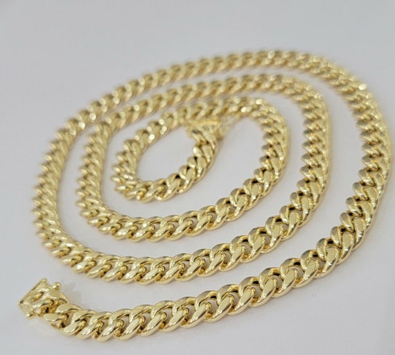 Gold plated cuban link chain with box lock best sale