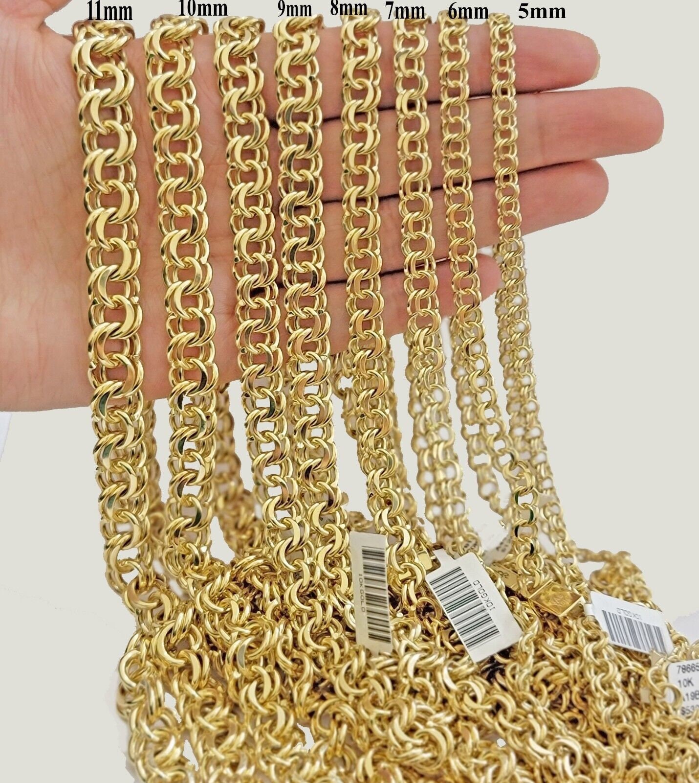 Chino link chain gold cheap plated