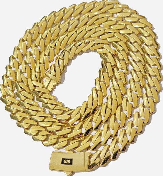 7,5 MM MIAMI Kubanisches Glied Monaco Kette Halskette Box Schloss