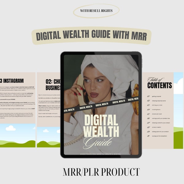 The Digital Wealth Guide: Create and Sell Your Digital Product | 34-Page Course | MRR & PLR