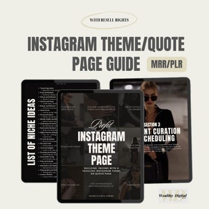 Faceless Insta Theme Page: Build Income with a Faceless Instagram Theme Page , MRR/PLR Rights, digital product