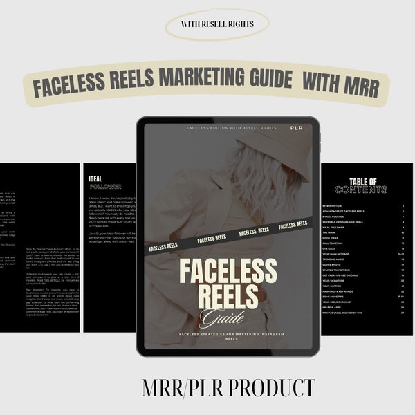 Faceless Reels: Master Instagram Reels Without Showing Your Face | MRR & PLR | Master resell Done for you