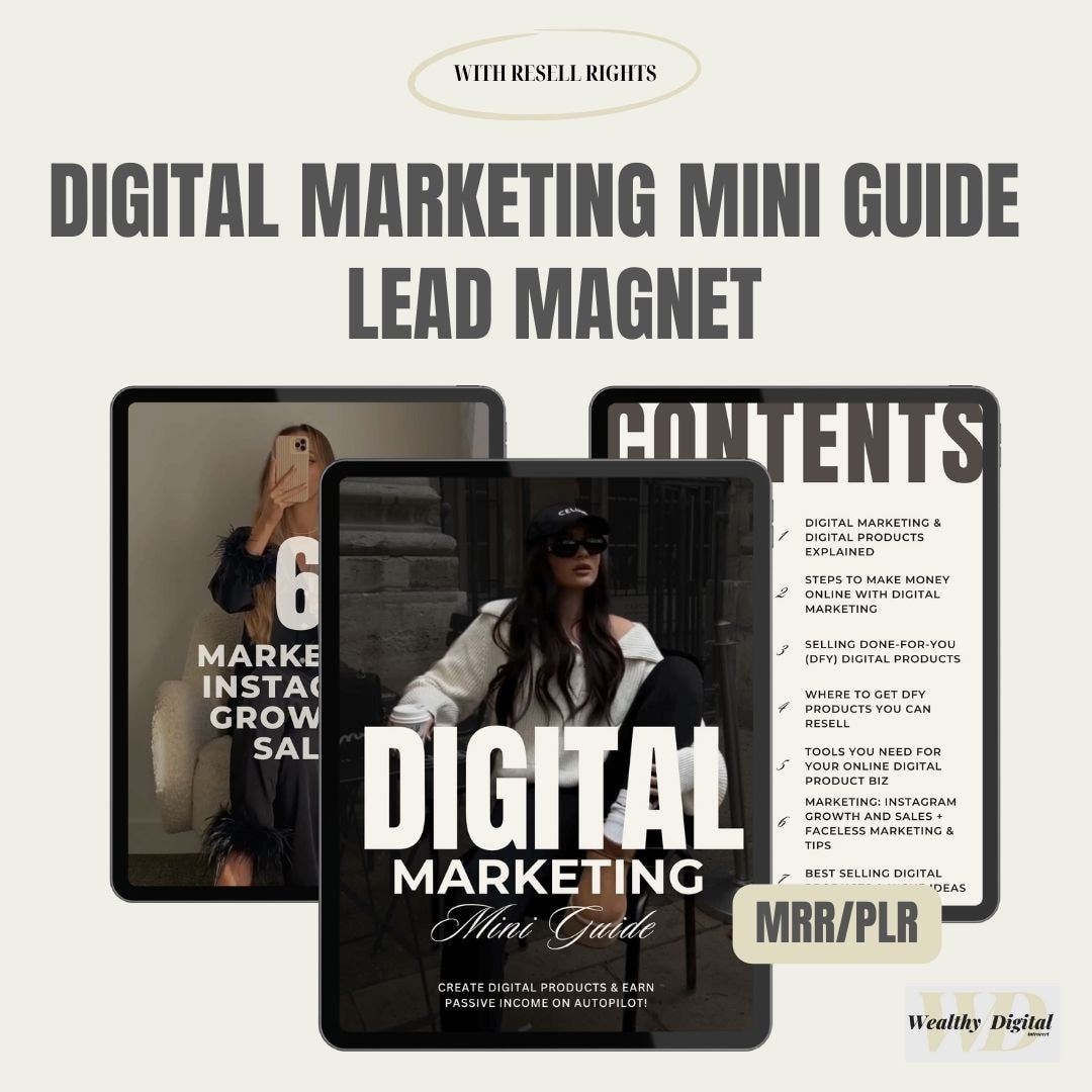 Digital Marketing Mini Guide & Lead Magnet | DFY Products, Mrr, Plr ...