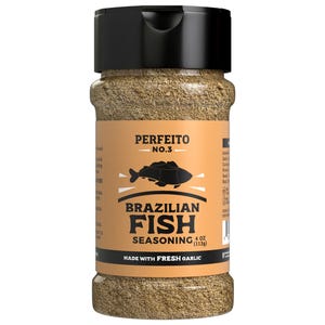 PERFEITO Brazilian Fish Seasoning for Seafood Rub - Fresh Garlic and Herbs - Gluten-Free Sugar-Free BBQ Rub