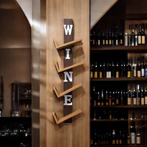 Rustic Wooden Wine Bottle Holder – Wall-Mounted Wine Rack, Handmade Wine Storage