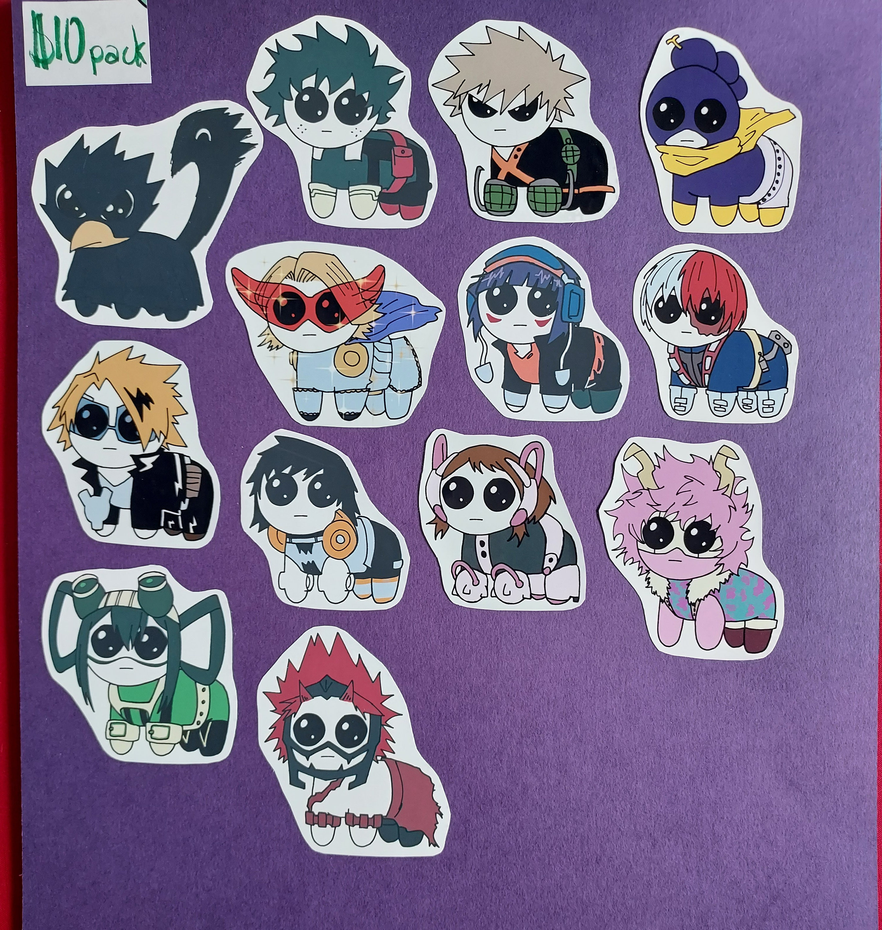 BNHA MHA TBH Autism Creature Sticker Pack 