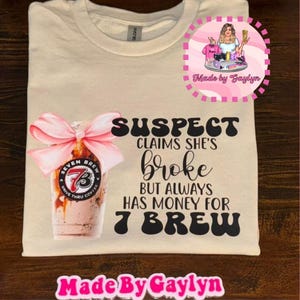 Iced coffee suspect 7brew tshirt