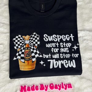 Iced coffee suspect 7brew tshirt