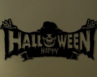Metal Halloween Wall Decor: Spooky Outdoor Hanging