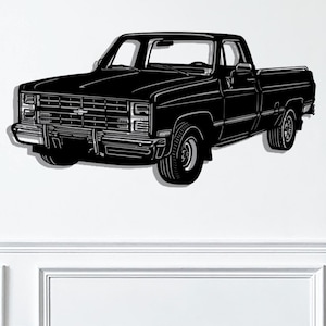 &quot;Chevrolet Truck Metall Wand Kunst, Garagenschild, Oldtimer Liebhaber Geschenk, Ehemann Garage Dekor,!&quot;