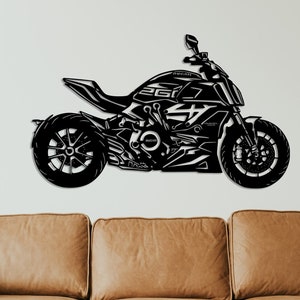Motorcycle, Metal Wall Art,Housewarming Gift , Wall Art, Motorcycle Wall Art, Above Bed Decor, Bike Lover, Huge Wall Art