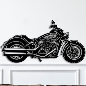 Old School Motorcycle, Metal Wall Art, Wire Art Wall Decor, Motorcycle wall art, Above Bed Decor, Bike Lover,Huge Wall Art,Housewarming Gift