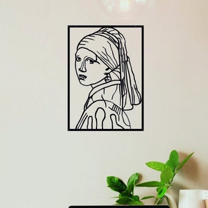 Metal Women Face Art, Cafe Women Wall Decor, Women Line Art, Oversized Wall Art Woman,  Metal Wall Hanging, Office Metal Decor