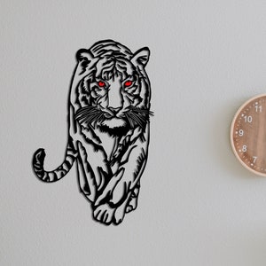 Colorful Tiger Metal Decor, Metal Wall Art, Wildlife Wall Art, Animal Wall Decor, Man Cave Decor, Tiger Wall Hanging