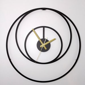 Oversized Modern Mimimalist Metal Wall Clock,Silent Wall Clock, Unique Design Metal Wall Clock, New Home Gift