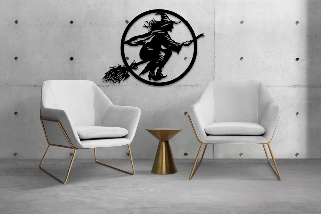 Halloween Decoration, Witchy Wall Decor, Flying Witch Decor, Spooky