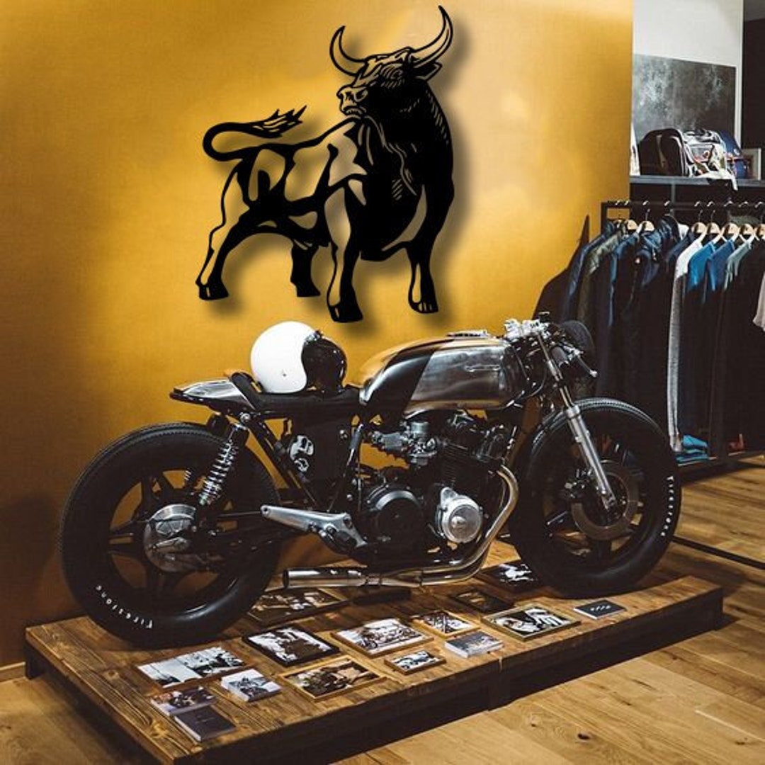 Metal Bull Wall Decor, Bull Metal Wall Art, Spiritual Decor, Wildlife