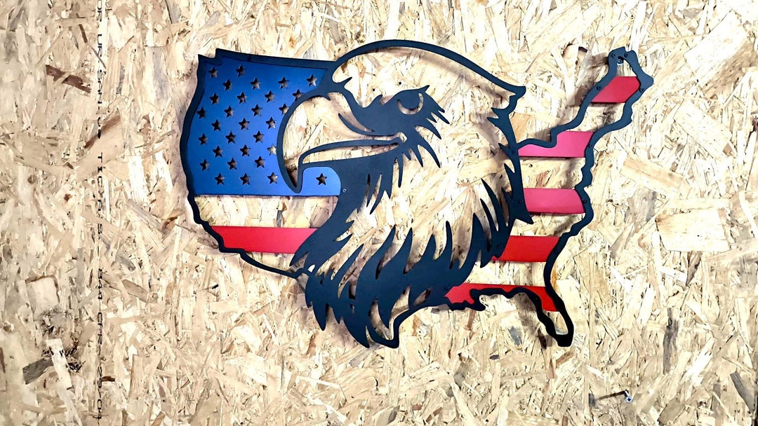 American Eagle Metal Wall Art: Patriotic US Flag Decor - Etsy