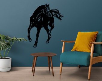 Metal Horse Wall Art: Equestrian Farmhouse Decor
