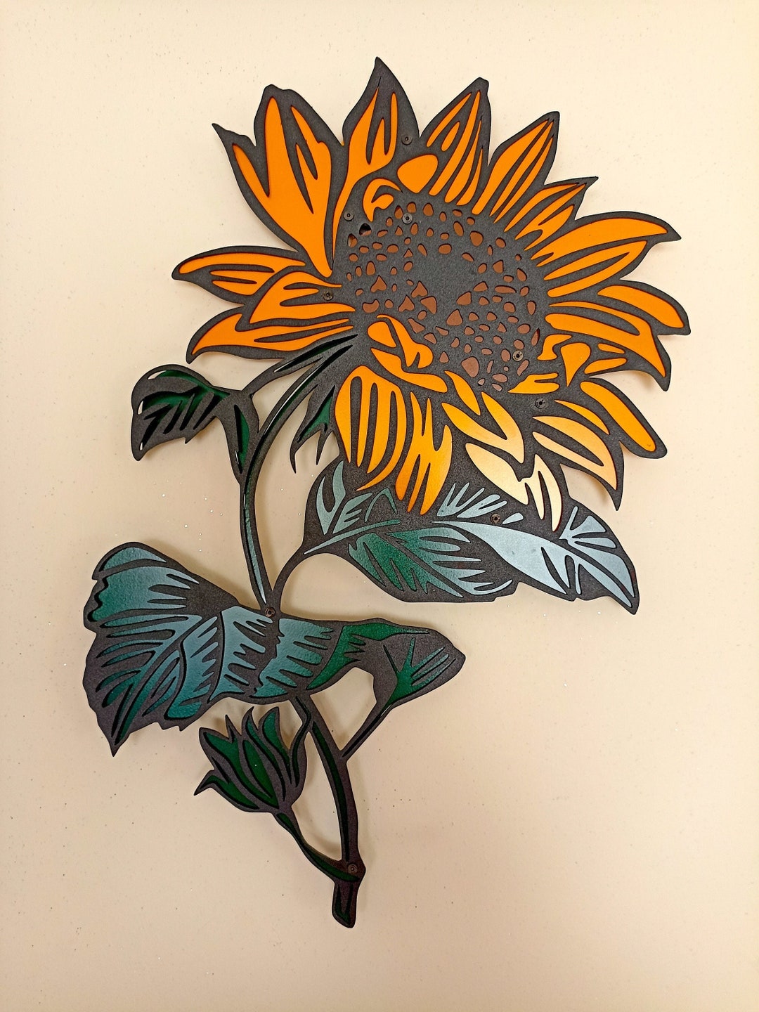 Sunflower Metal Wall Art, Metal Wall Decor, Home Decor Wall Hangings