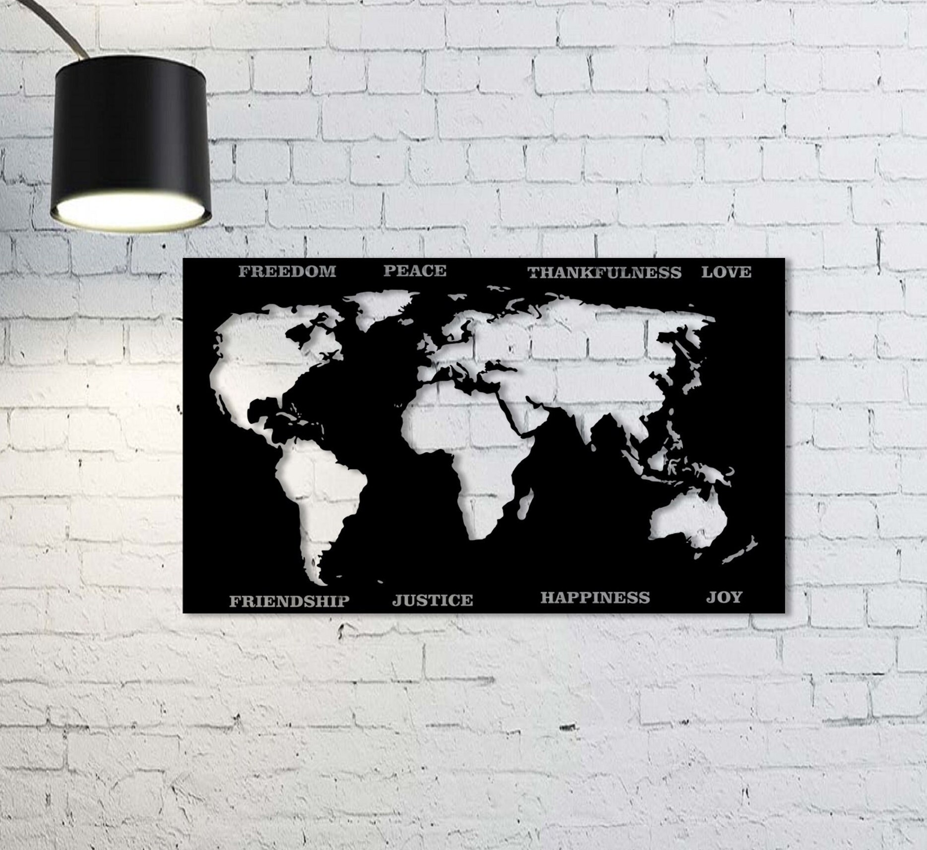World Map Metal Wall Art Metal World Map Wall Decor World Etsy Finland