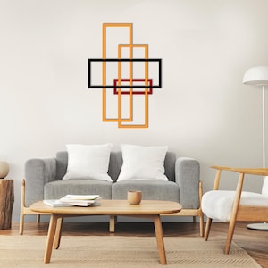 Vertical Metal Geometric Wall Art, Colorful Metal Wall Decor, Modern Geometric Art, Metal Wall Sculpture, Metal Artwork, Mid Century Modern